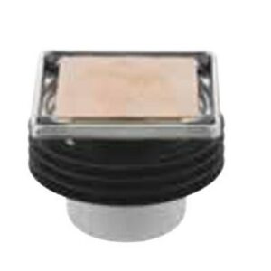 Kit support / cadre avec siphon intégré Design 4 TILE - Dimensions: 100x100mm - garde d'eau: 30mm