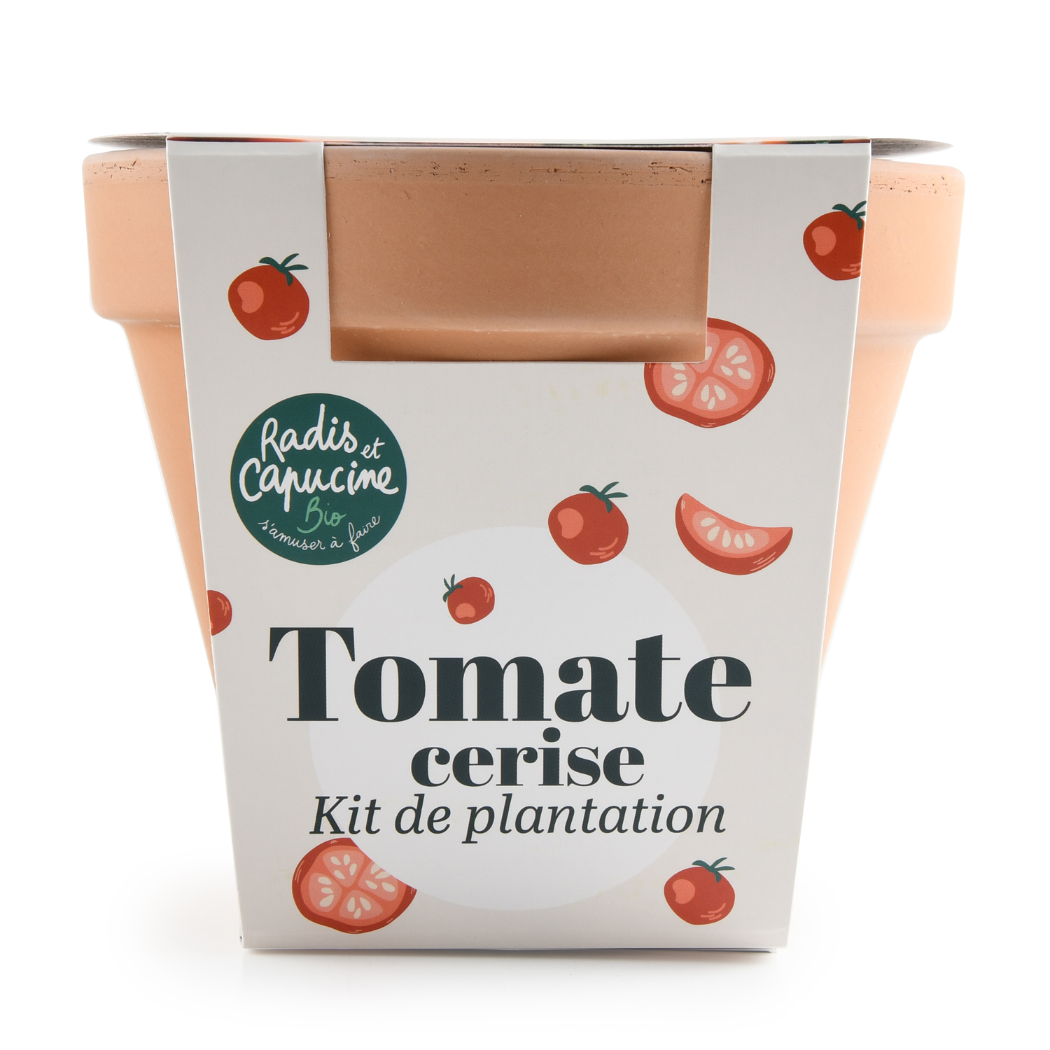 Kit Tomate Cerise Bio - Pot en Terre Cuite - 13 cm