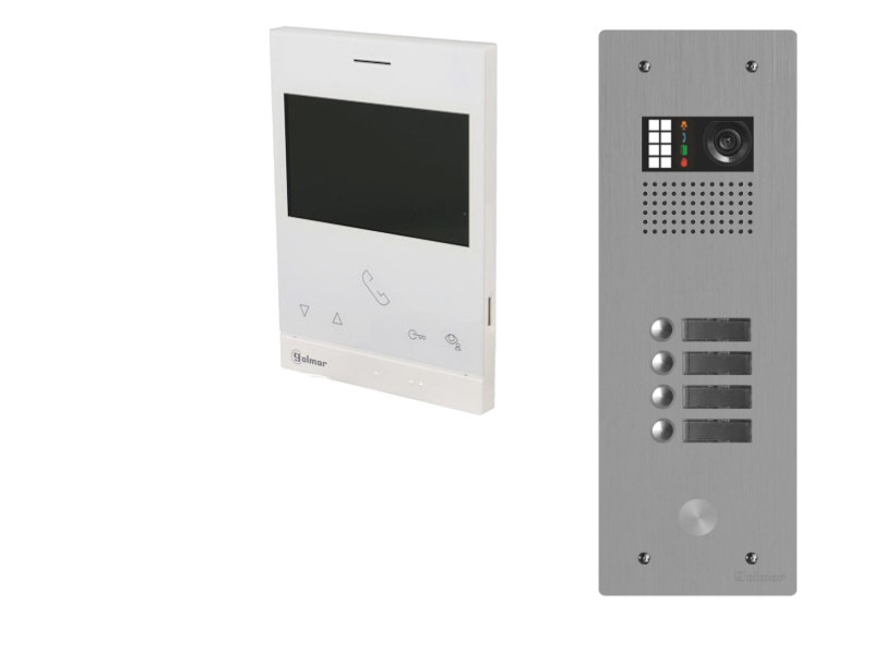 Kit visiophone collectif avec 4 écrans 1 rangée GOLMAR G2+