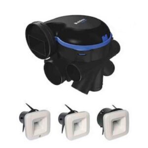 Kit VMC EasyHOME Hygroréglable classic - 1 groupe EasyHome hygro classic +1 bouche cuisine avec manchette + 1 bouche bain avec manchette + 1 bouche WC avec manchette + 2 bouchons + 4 easyclip
