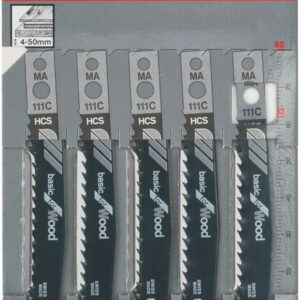 Lame de scie sauteuse MA 111 C HCS L 80 mm pas 3 mm 5 pièces BOSCH 2608637572