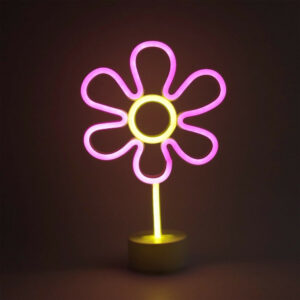 Lampe Petunia, pvc, blanc, H.30.8 cm, LED