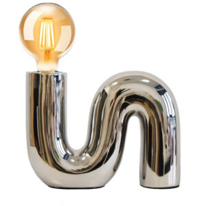 Lampe Pop S, céramique, chromé E27 H20cm
