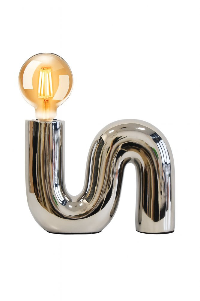 Lampe Pop S, céramique, chromé E27 H20cm