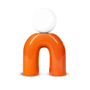 Lampe Pop u, orange, céramique, H.31 cm, G9