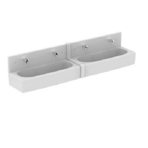 Lavabo collectif - Contour 21- Sans TP(100X40 cm) - Blanc