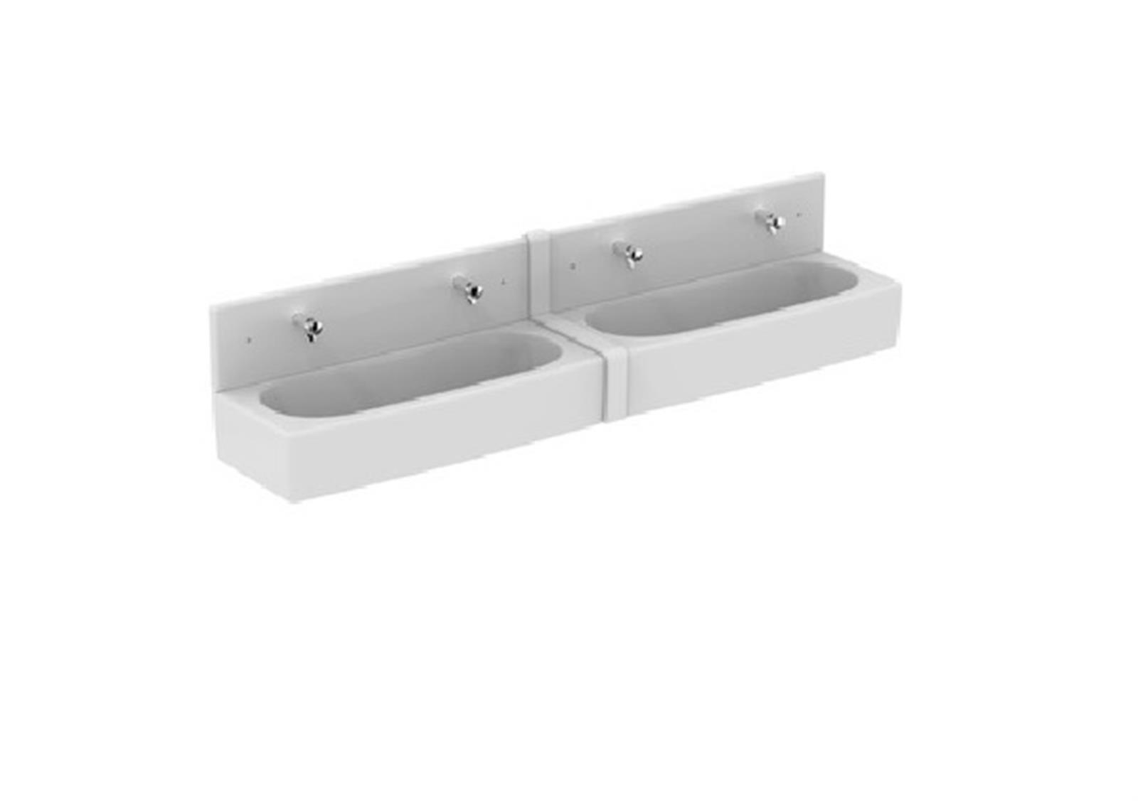 Lavabo collectif - Contour 21- Sans TP(100X40 cm) - Blanc