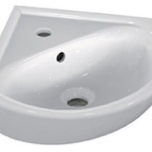 Lave-mains d'angle Ulysse (44 cm) - Longueur: 340 mm - Largeur: 480 mm - Profondeur: 440 mm - Blanc