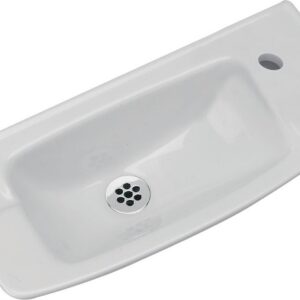 Lave-mains gain de place ULYSSE - (trou percé à droite) - Dimensions : 50 x 23,5 cm