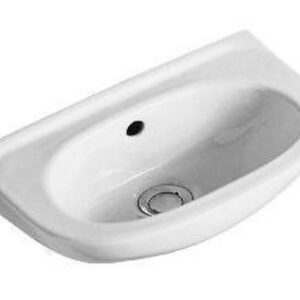 Lave-mains VOLTA COMPACT - Céramique - Longueur : 40 cm - Largeur : 25 cm - Blanc brillant