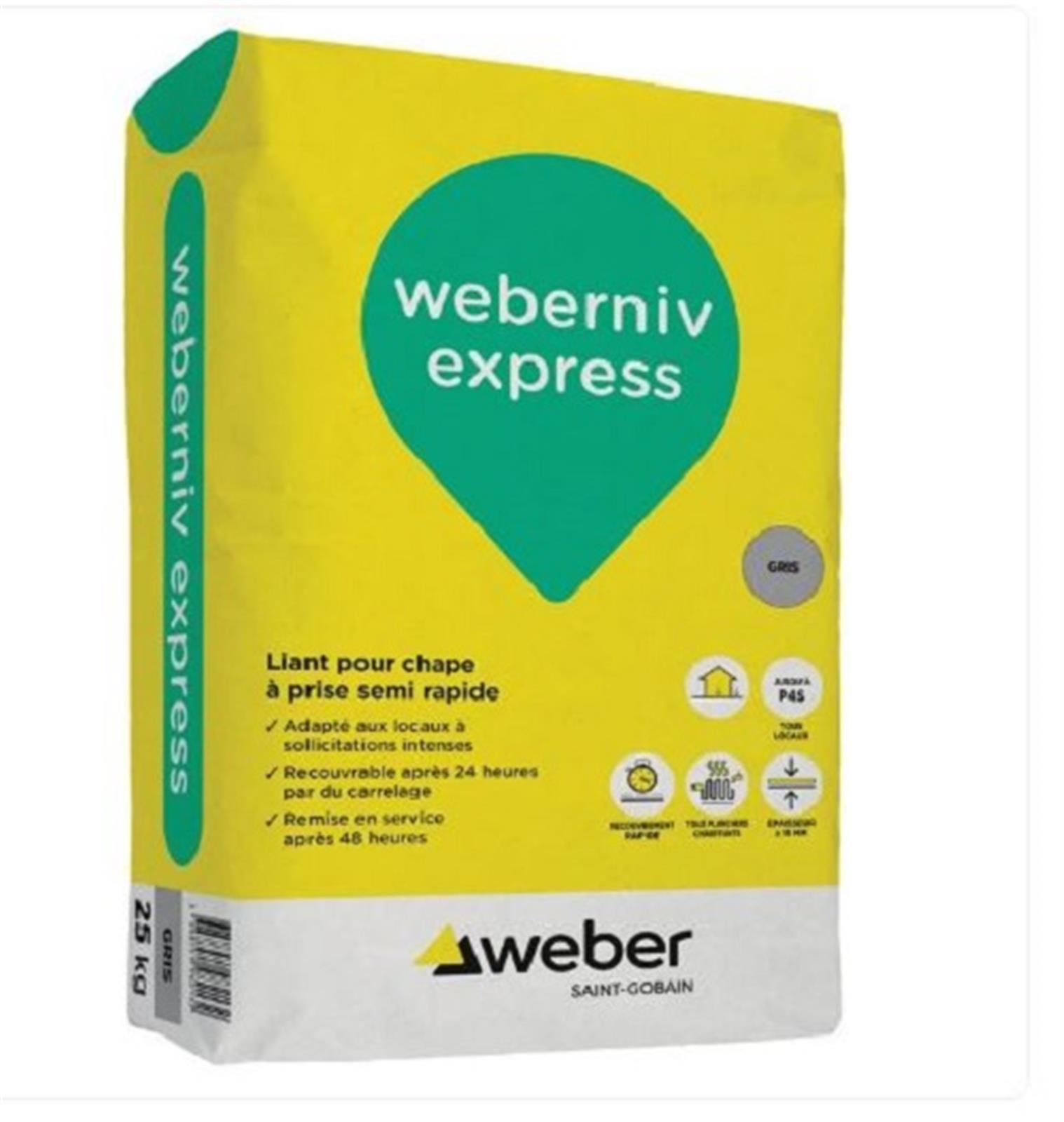 Liant pour chape WEBERNIV EXPRESS - Sac de 25 kg
