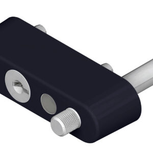 Limiteur d'ouverture à clé pour coulissant aluminium finition noir LA CROISEE DS DS2235-013