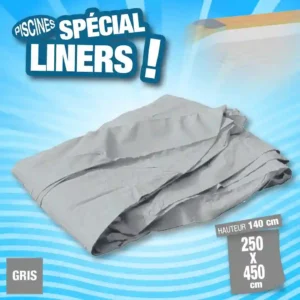 Liner 75/100ème Gris 250x450 x H 140cm