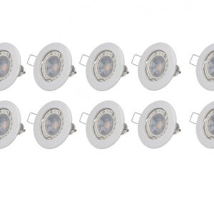 Lot de 10 spot LED GU10 blanc 5W 3000K
