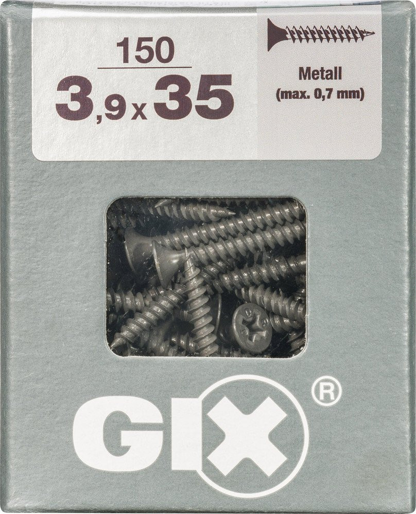 Lot De 150 Vis Acier Tête Fraisée Pozidriv Spax, Diam.3.9 Mm X L.35 Mm