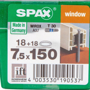 Lot De 18 Vis Acier Tête Fraisée Torx Spax, Diam.7.5 Mm X L.150 Mm