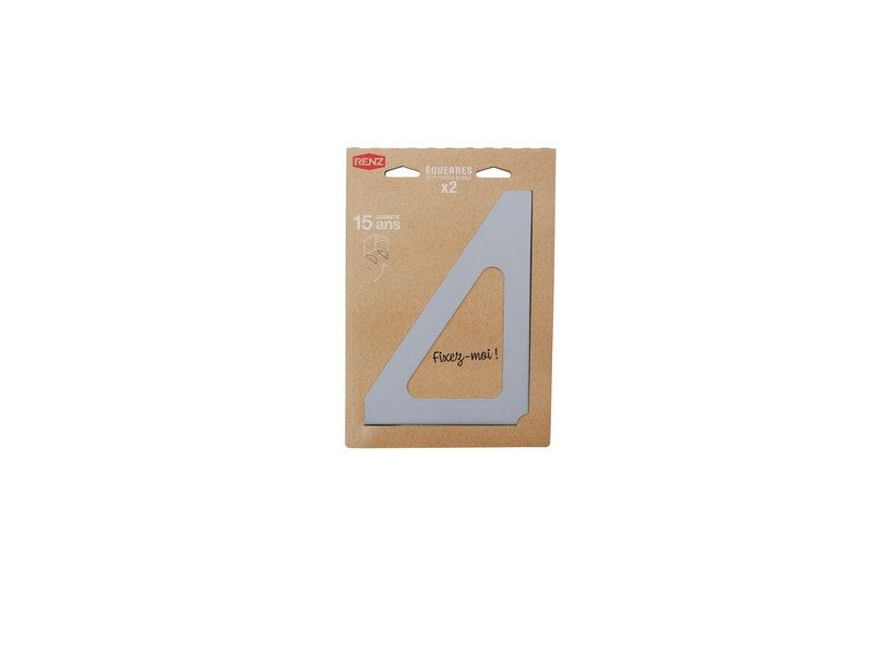 Lot De 2 Équerres H.18 X L.25 X P.3 Cm Renz, Gris