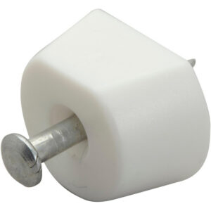 Lot De 20 Taquets À Clouer, Plastique Blanc, Diam.1.5 Mm