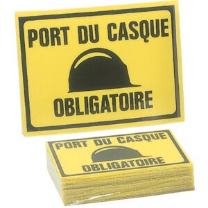 Lot de 25 panneaux de chantier ''Port du casque obligatoire'' NOVAP 4304342