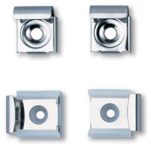 Lot de 4 pattes à glace - inox poli brillant