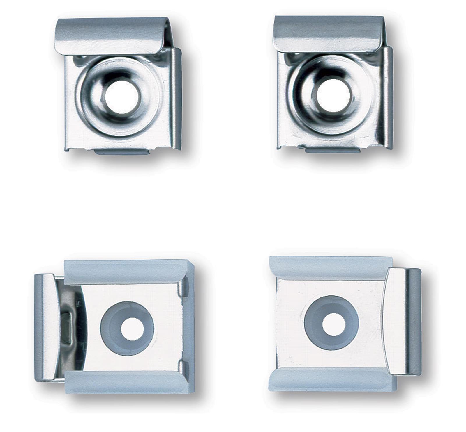 Lot de 4 pattes à glace - inox poli brillant
