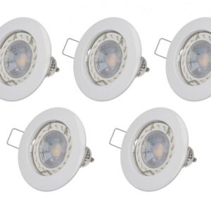Lot de 5 spot LED GU10 blanc 5W 3000K