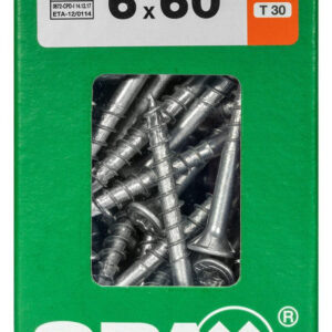 Lot De 50 Vis Acier Tête Fraisée Torx Spax, Diam.6 Mm X L.60 Mm