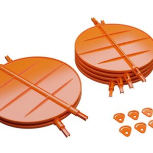 Lot de volets pour plénums universels prêts à poser - Lot pour 6S: 4xØ200mm + 2xØ250mm