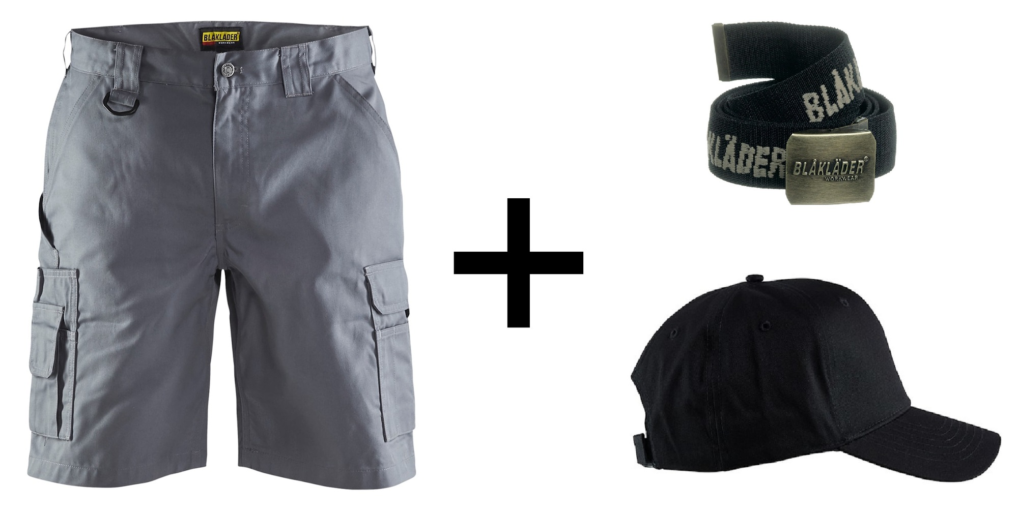 Lot short maintenance gris clair T36 + ceinture et casquette BLÅKLÄDER LOT144718009436