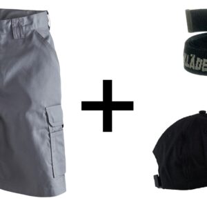Lot short maintenance gris clair T38 + ceinture et casquette BLÅKLÄDER LOT144718009438
