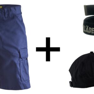 Lot short maintenance marine T36 + ceinture et casquette BLÅKLÄDER LOT144718008936