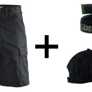 Lot short Maintenance noir T48 + ceinture + casquette BLÅKLÄDER LOT144718009900C48