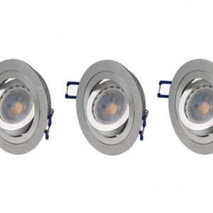 Lot spot orientable argent 3000K