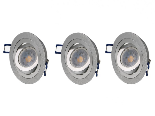 Lot spot orientable argent 3000K