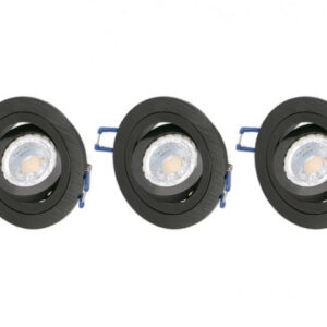 Lot spot orientable noir 3000K