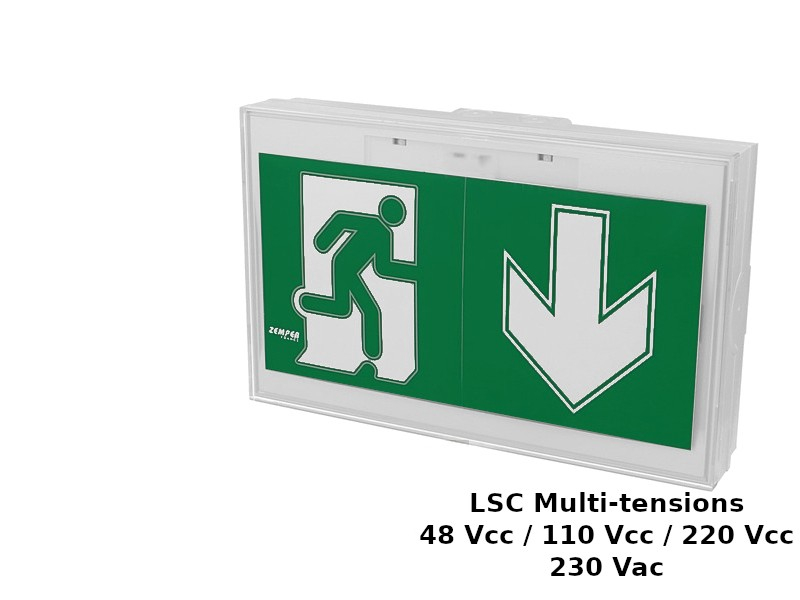 Luminaire sur Source Centrale évacuation IP44 Multitensions Zemper Toledo