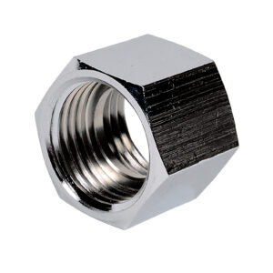 Manchon égal laiton chromé à visser FF - Diamètre : 1/2'' - 15-21 - DN15