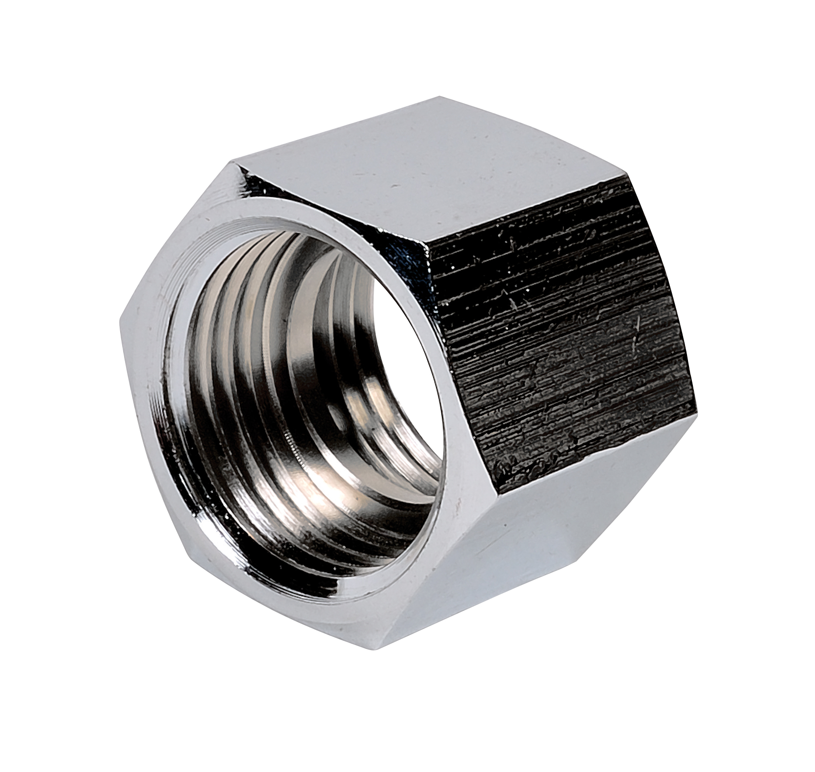 Manchon égal laiton chromé à visser FF - Diamètre : 1/2'' - 15-21 - DN15