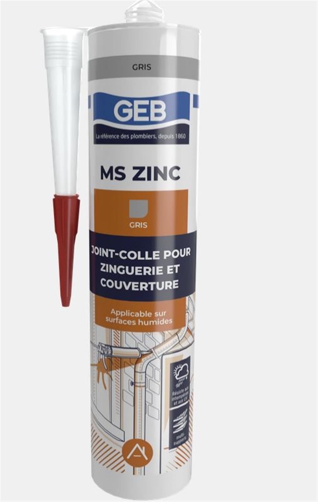Mastic colle MS ZINC - 290 ml