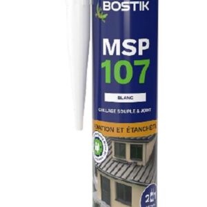 Mastic multi-usages colle et joint Bostik MSP 107 - Blanc - 290 ml