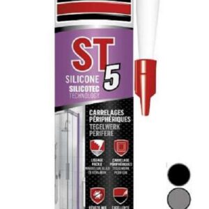 Mastic sanitaire multi-usages ST5 RUBSON - Coloris: noir