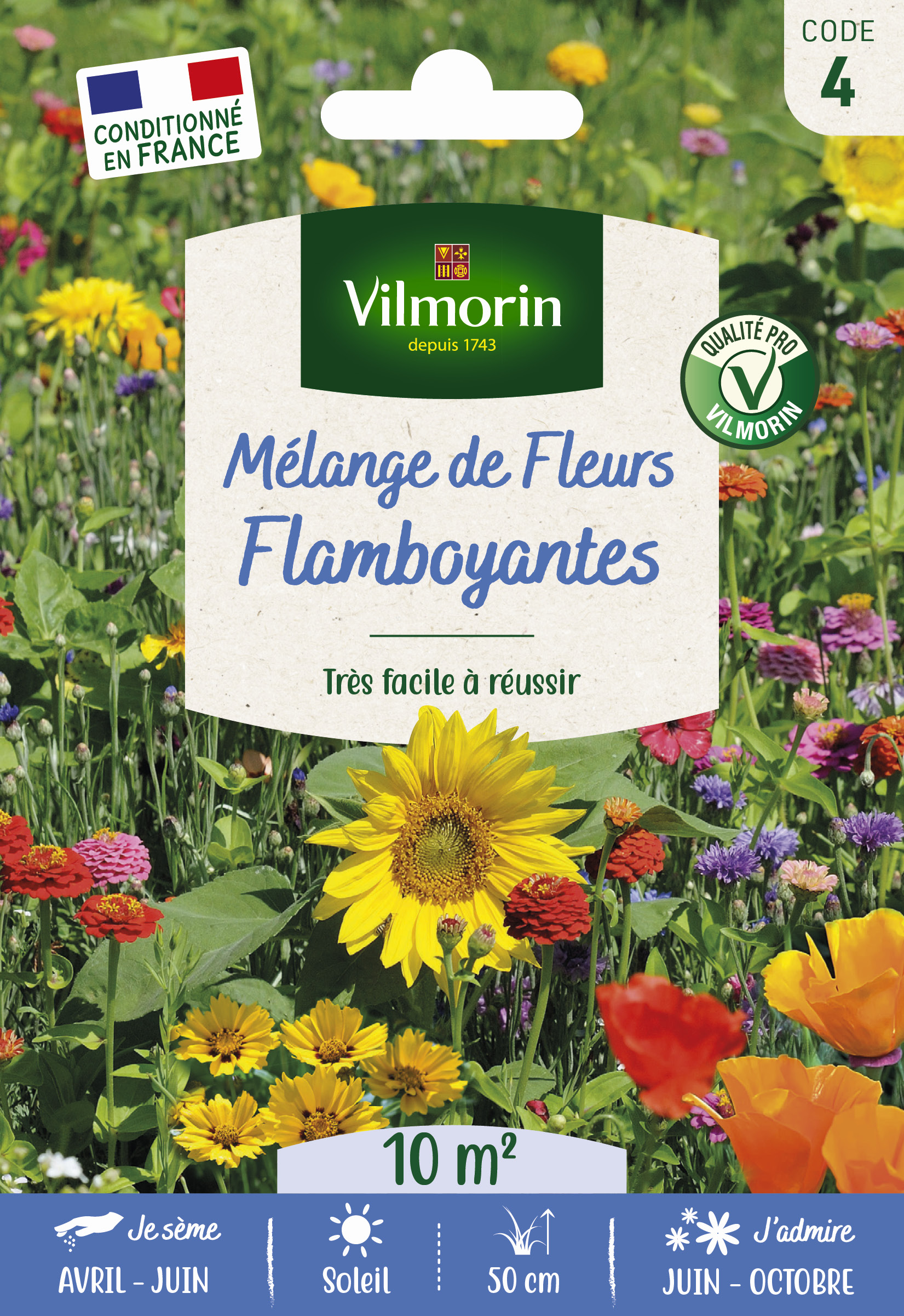 Mélange Flamboyant - 10 m² - Mélange de fleurs