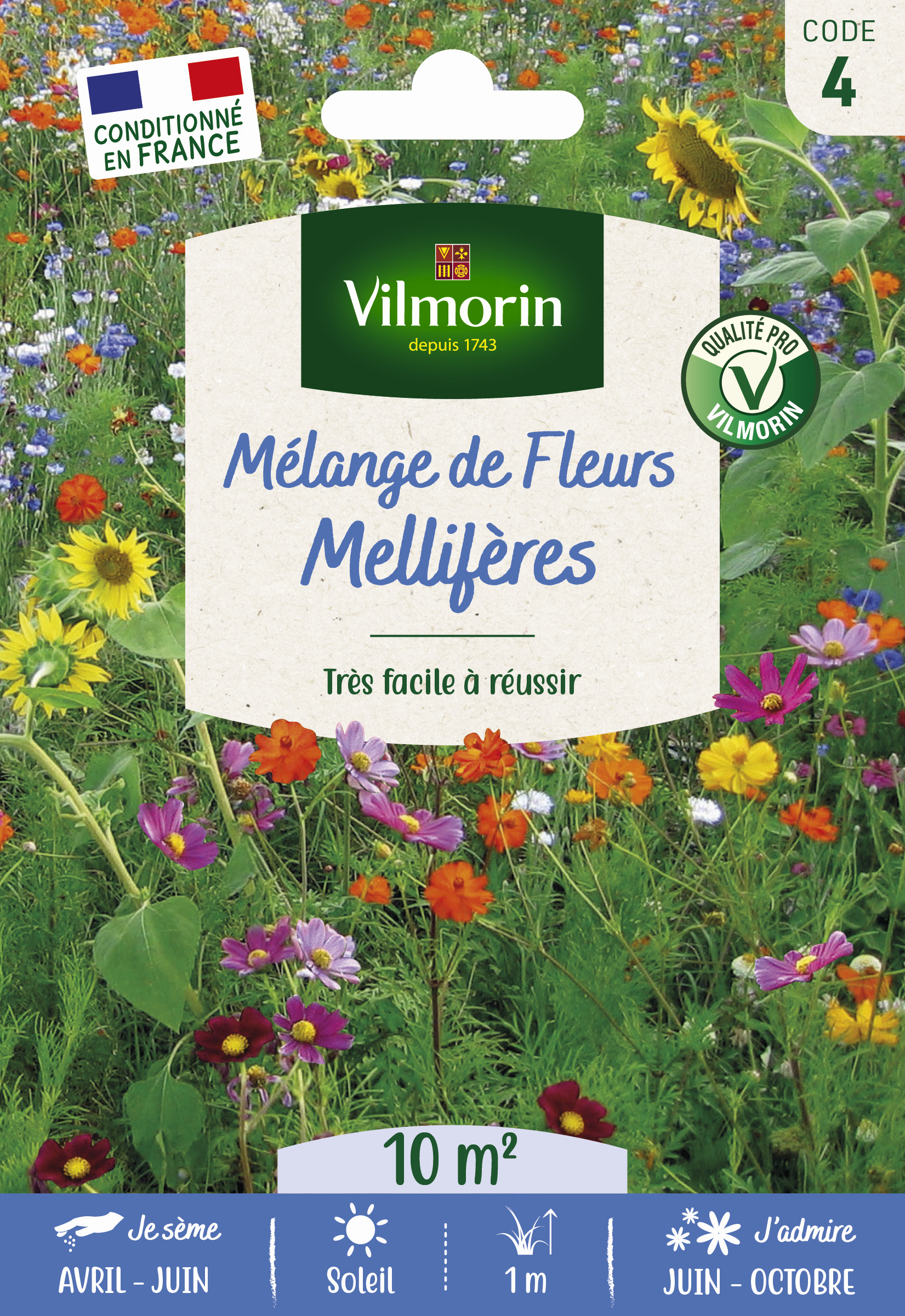 Mélange Mellifère - 10 m² - Mélange de fleurs
