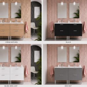 Meuble de salle de bains - Urban (4 tiroirs - 1200 mm ) - Coloris : blanc