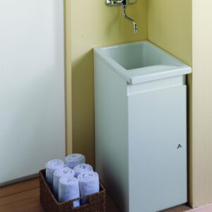 Meuble RIBA 40 - Longueur: 38 cm - Largeur: 61 cm - Hauteur: 84 cm - Blanc