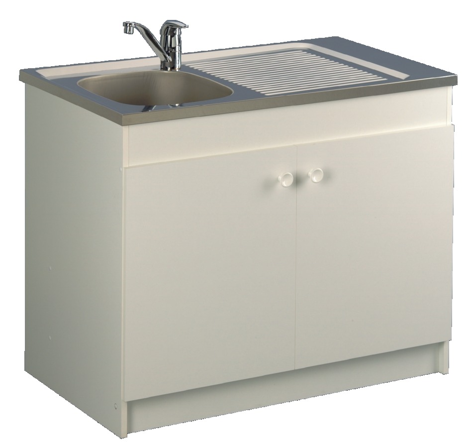 Meuble sous évier LEADER hydrofuge 800 x 600 cm 2 portes AQUARINE 200103