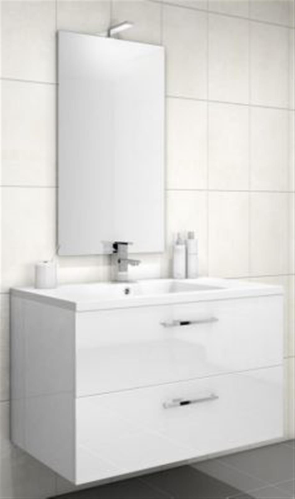 Meuble sous vasque LOFT 2 tiroirs (90 cm) - Modèle : Bois Origine Chêne Brut