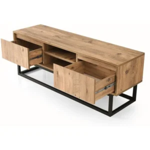 Meuble TV Belinda 180 x 40 x 50 cm Hanah Home 854KLN3004 Noir pin