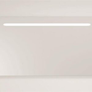 Miroir avec éclairage LED - Miroir L1400 x H700 - Aspect alu - Gris