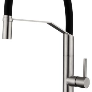 Mitigeur cuisine chromé avec flexible noir mat DEVA